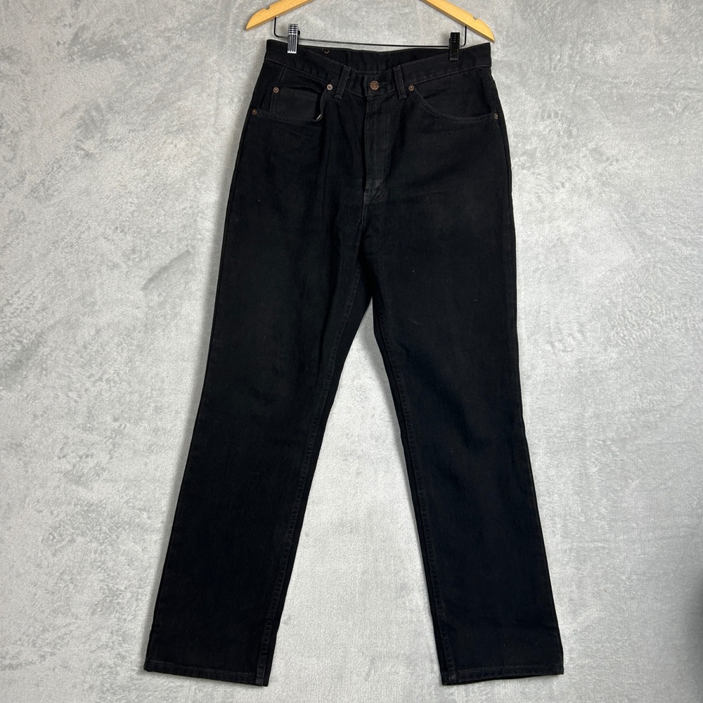 Levi's 505 Black Straight Leg Jeans Men's 34x32 Cotton Denim Minimalist Everyday
